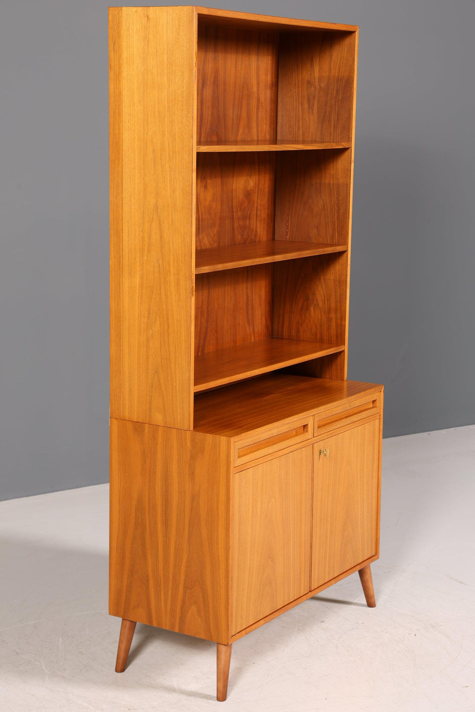 Simple Mid Century Bookcase Danish Design Cabinet Retro Chest of Drawers "Made in Denmark" Shelf 60s 2 of 2