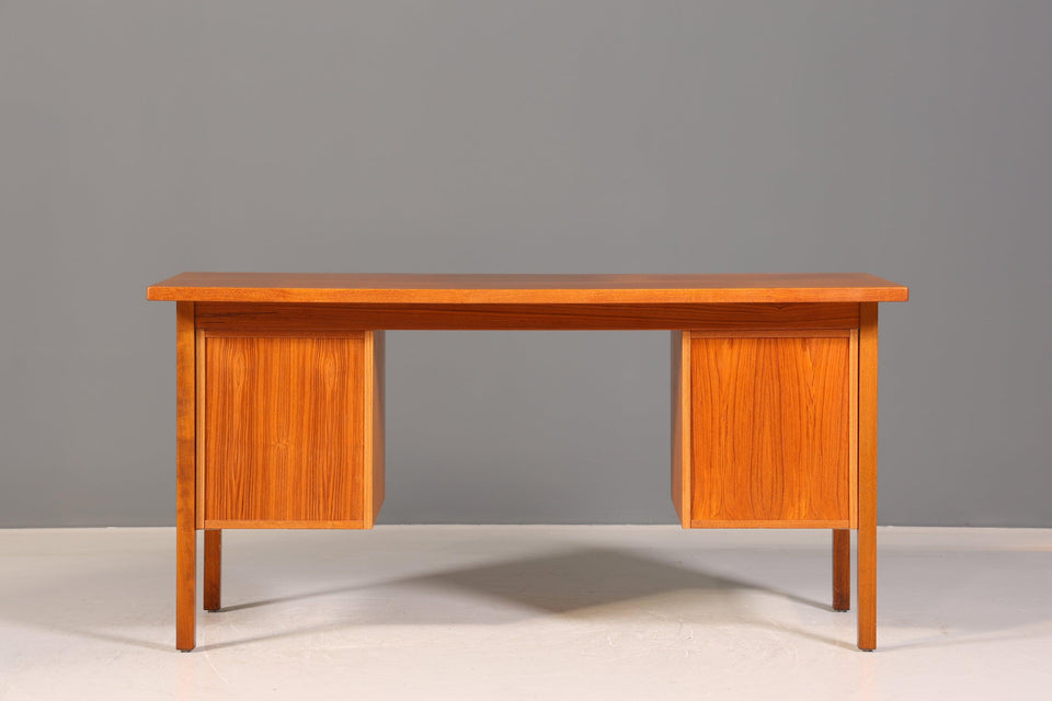 Beautiful Mid Century Desk Danish Design Teak Wood Office Desk 60s