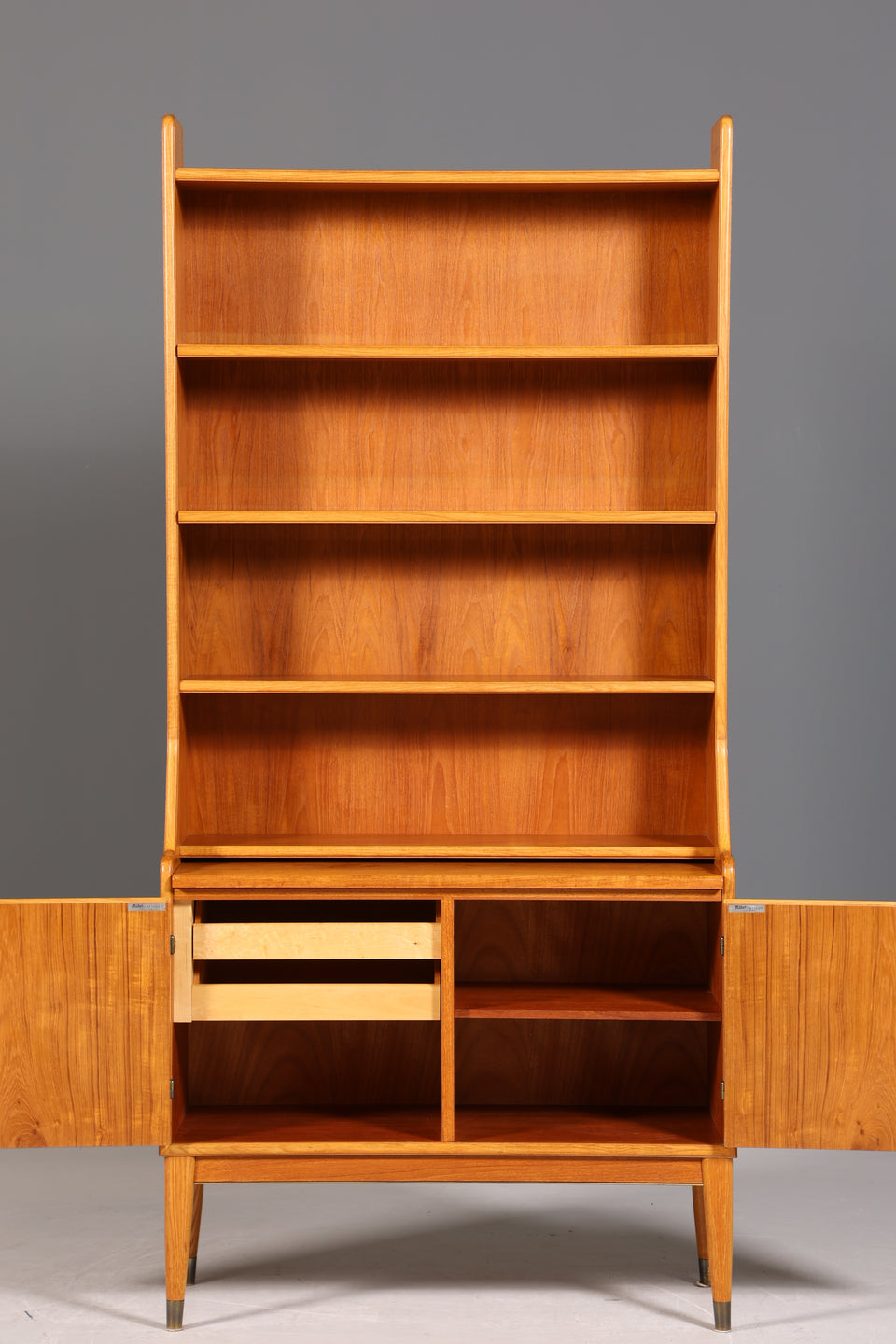 Traumhafter Mid Century Schrank Bücherregal Vintage Highboard Sekretär Holz Regal Bookshelf 60er Jahre