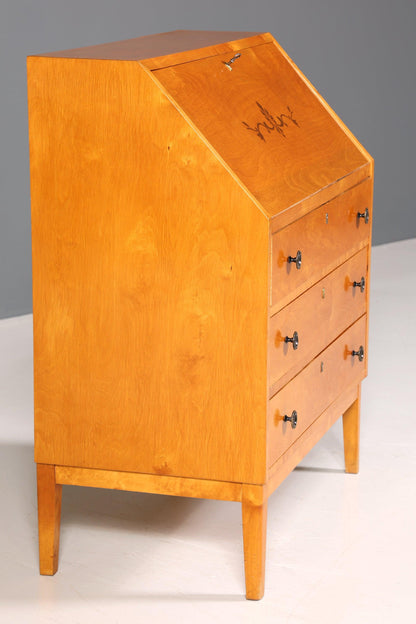 Dreamlike secretary in Biedermeier style around 1940 writing furniture real wood office chest of drawers