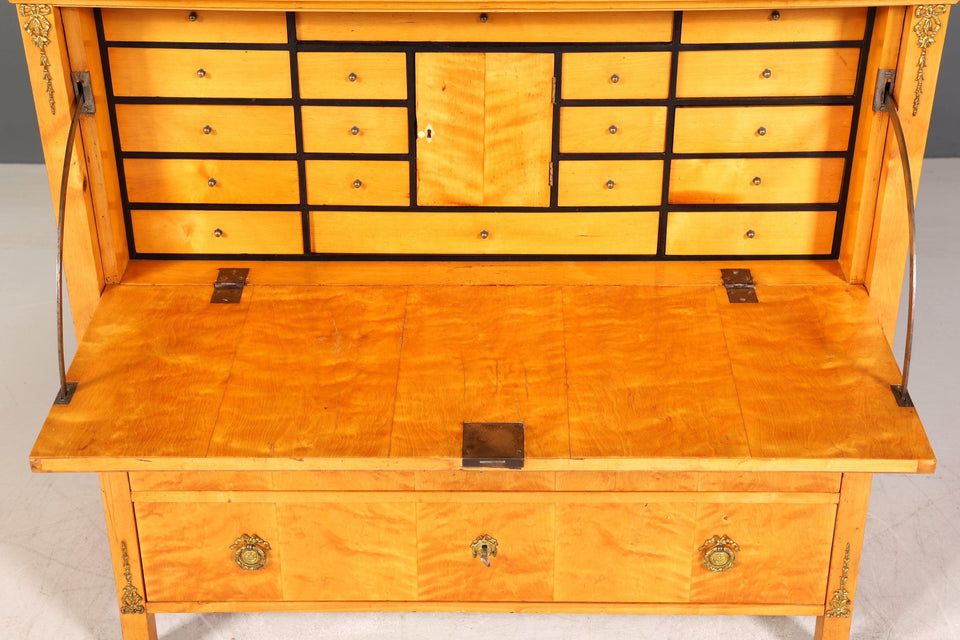 Stylish original Biedermeier secretary around 1860 chest of drawers antique office chest of drawers