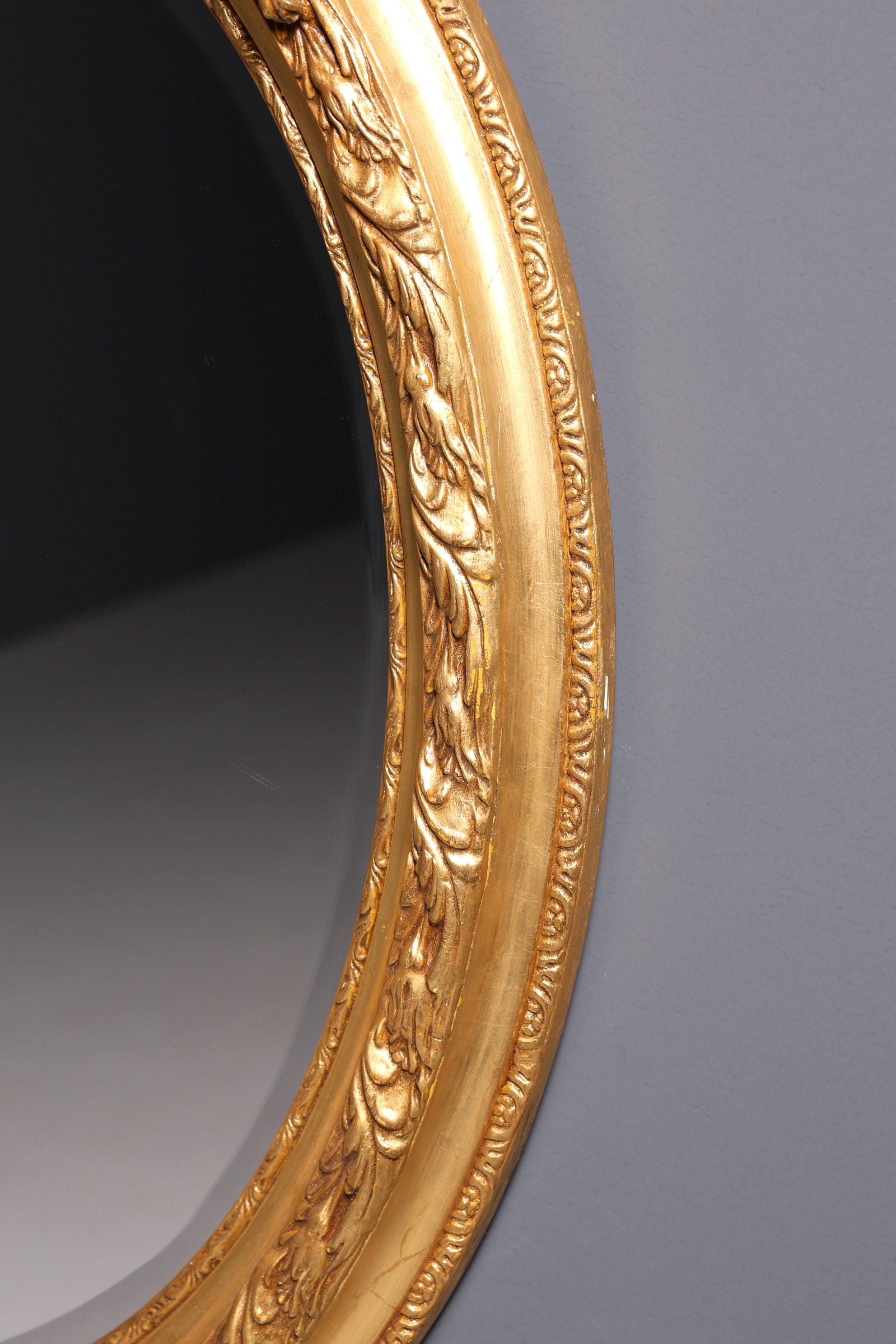 Noble oval splendor baroque style wall mirror ornaments gold mirror