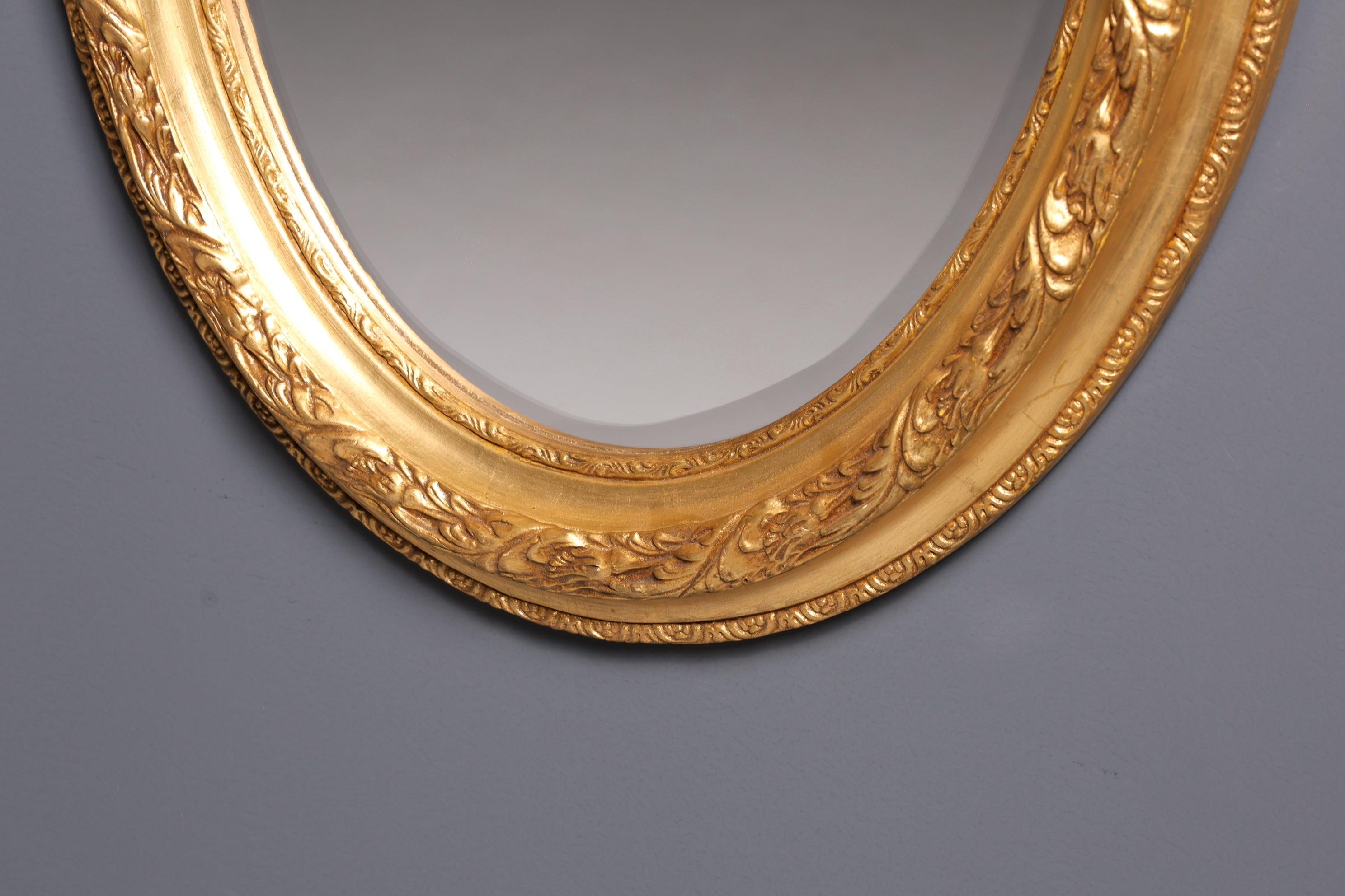 Noble oval splendor baroque style wall mirror ornaments gold mirror