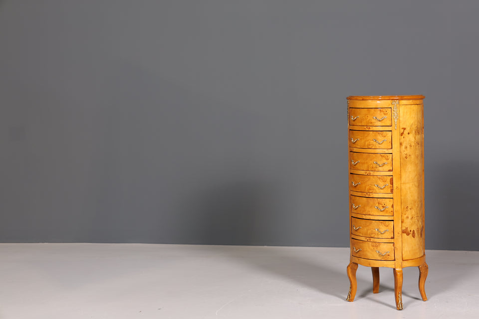 Traumhafte Barock Stil Kommode Antik Stil Louis XV Vertiko Birke Highboard Schubladenkommode