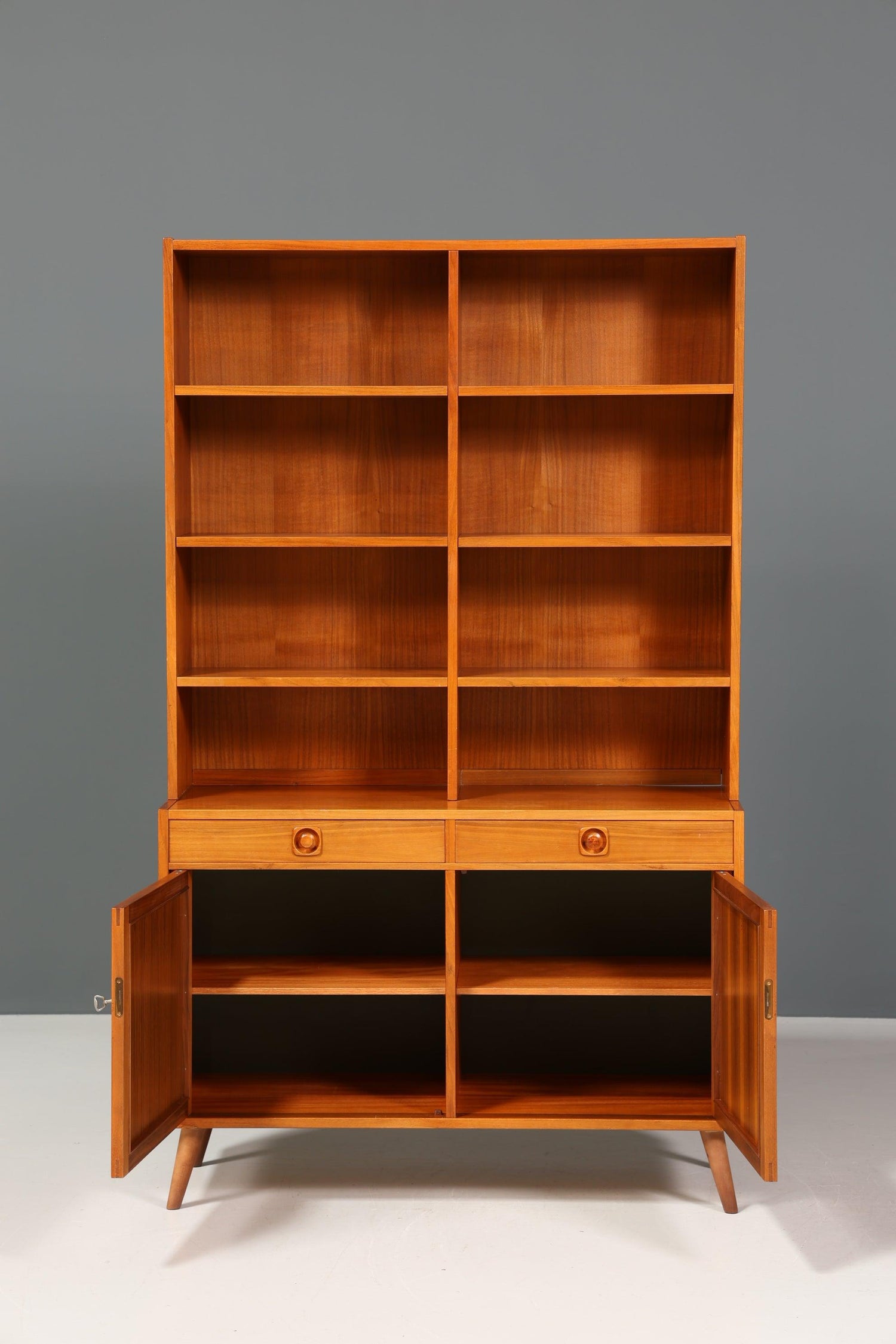 Fantastic Mid Century shelf &quot;Made in Denmark&quot; real wood cabinet Danish design retro chest of drawers vintage bookcase 60s