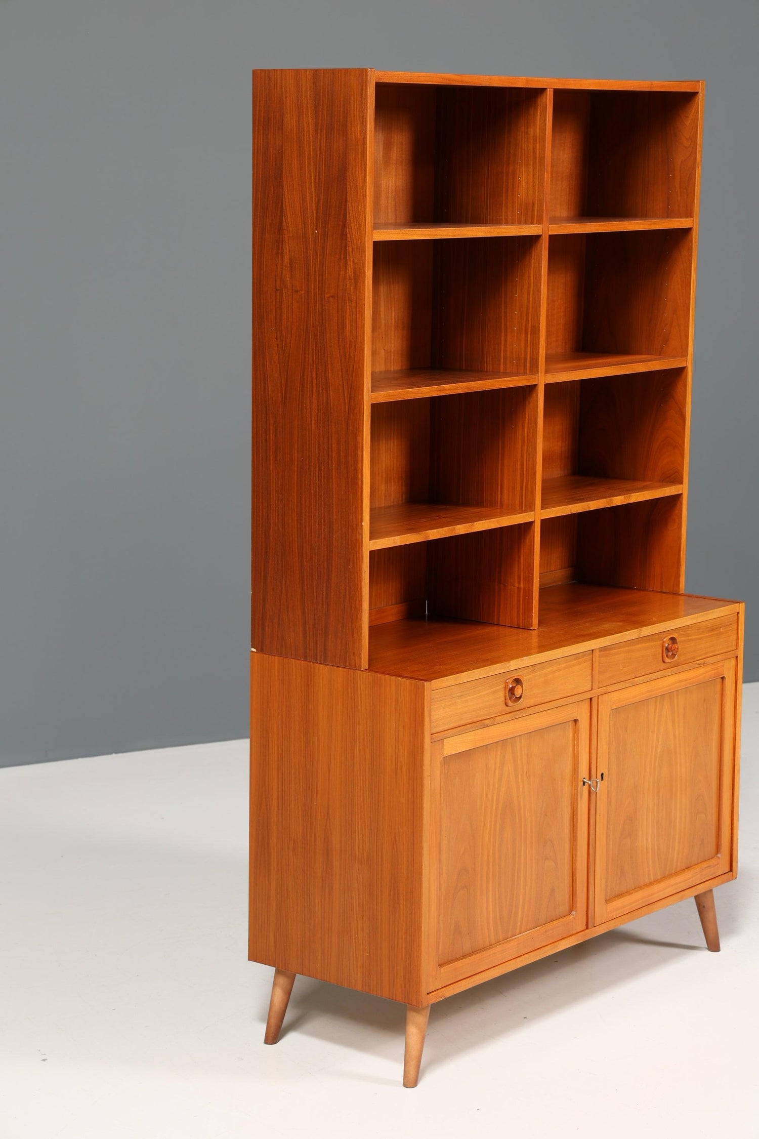 Fantastic Mid Century shelf &quot;Made in Denmark&quot; real wood cabinet Danish design retro chest of drawers vintage bookcase 60s