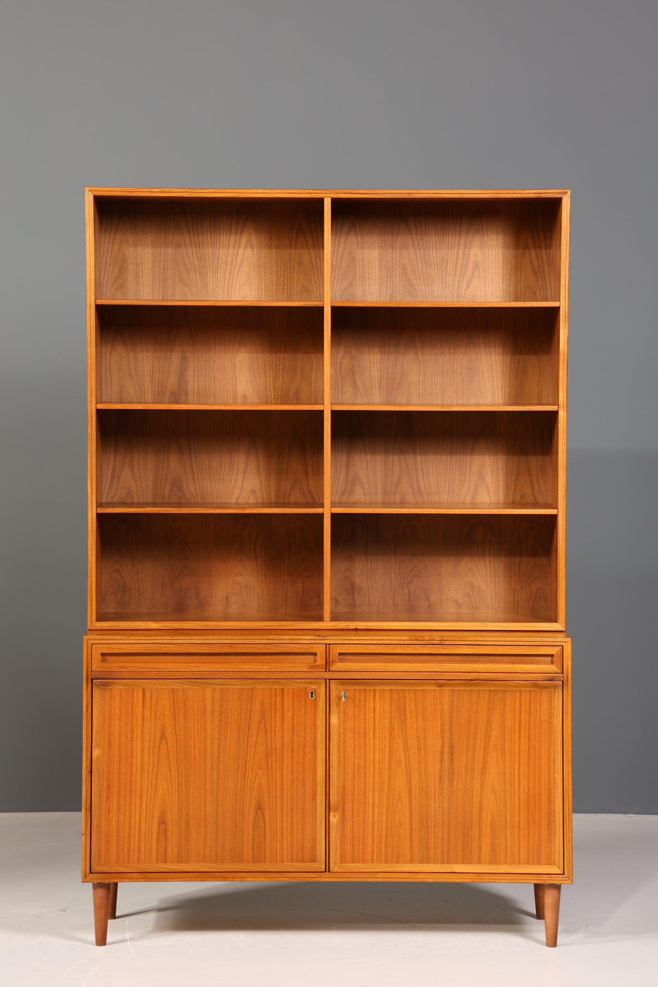 Simple Mid Century Bookcase Danish Design Cabinet Retro Chest of Drawers "Made in Denmark" Shelf 60s