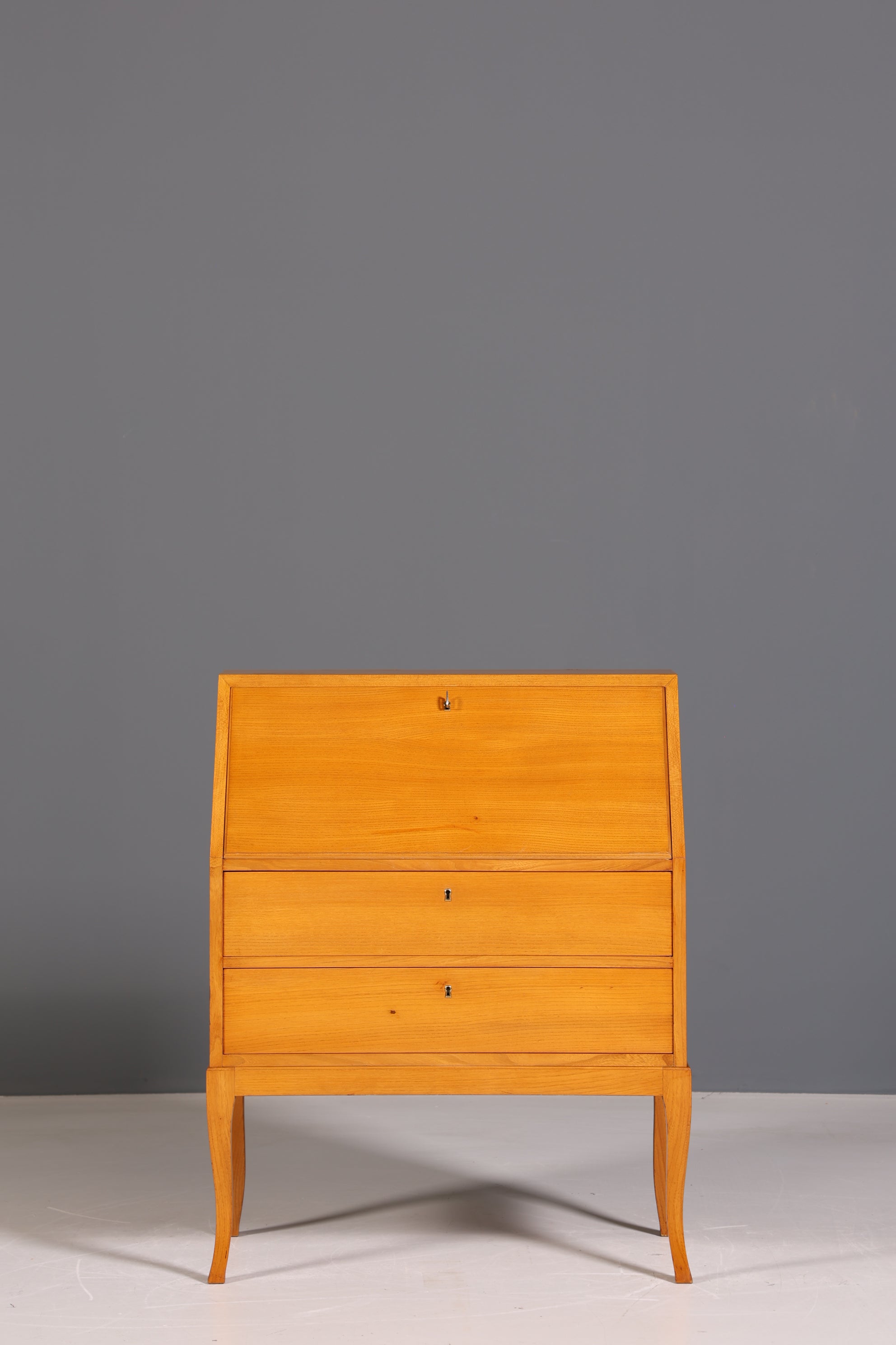 Beautiful secretary in Biedermeier style around 1930 writing furniture real wood chest of drawers