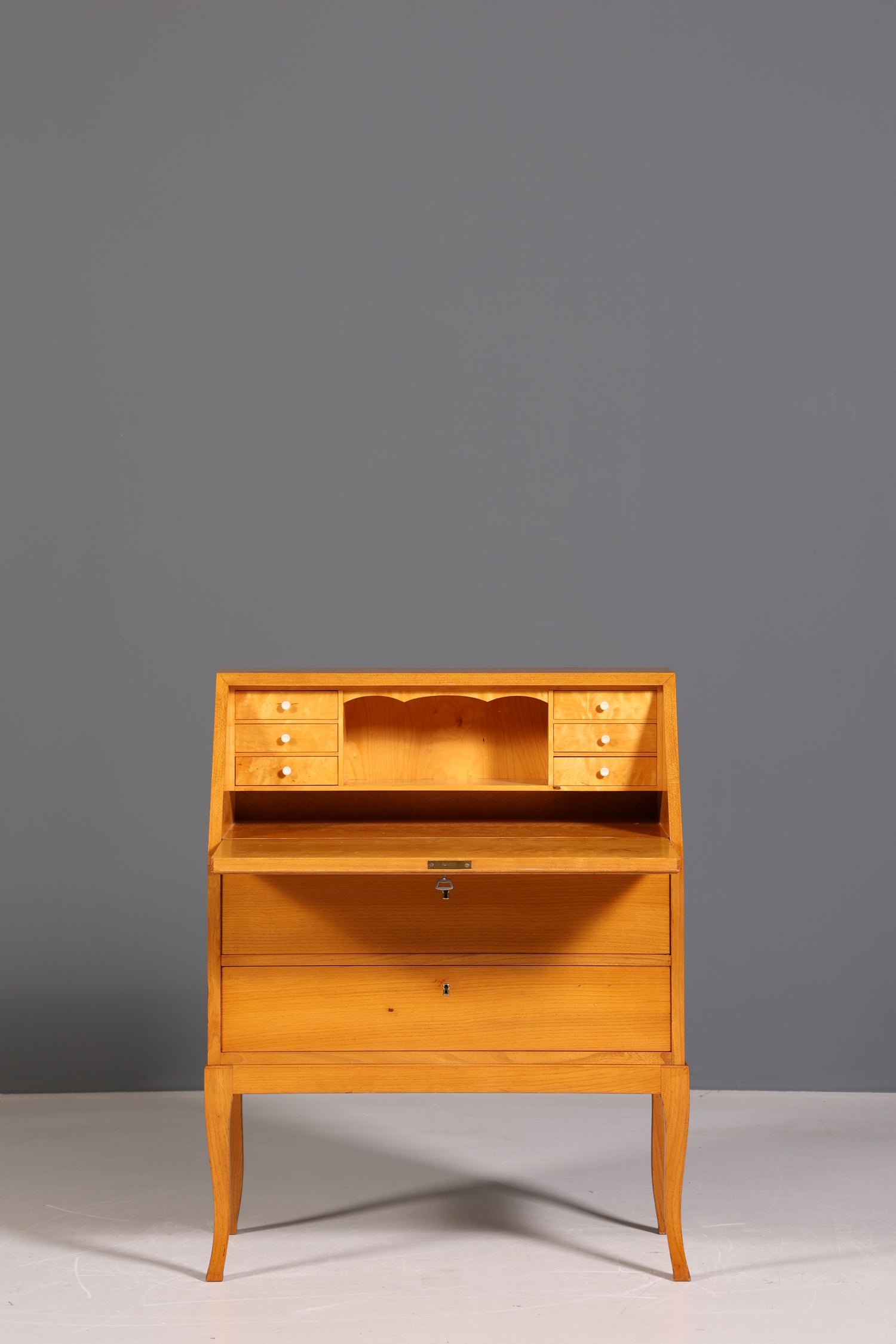 Beautiful secretary in Biedermeier style around 1930 writing furniture real wood chest of drawers