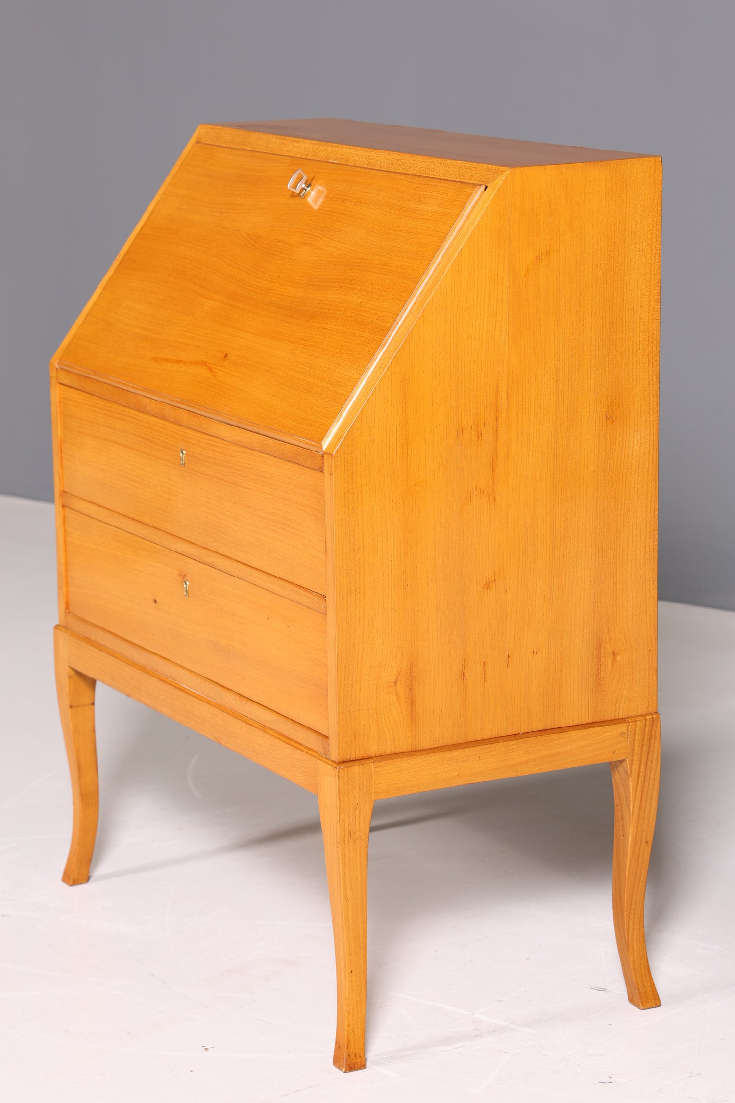 Beautiful secretary in Biedermeier style around 1930 writing furniture real wood chest of drawers