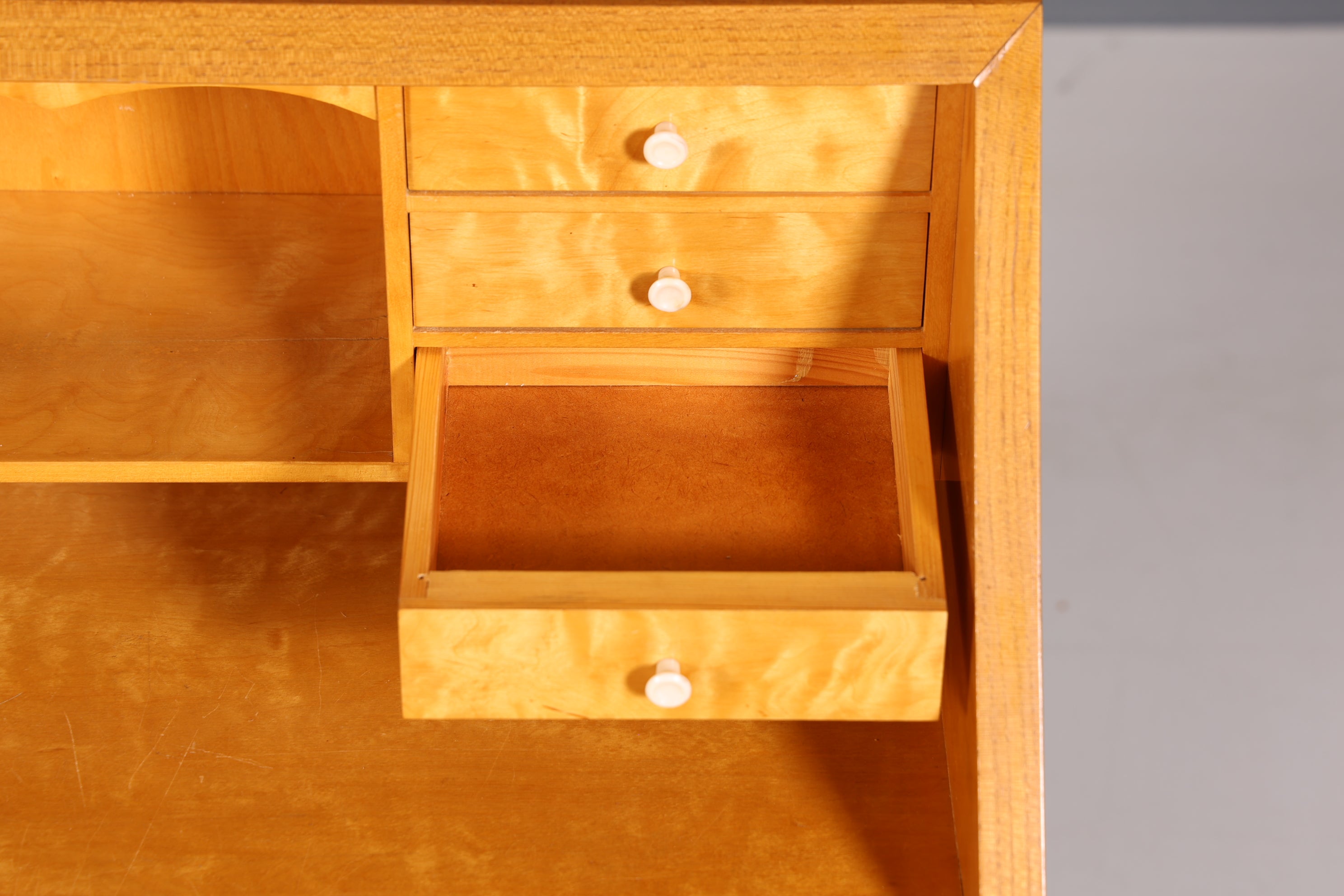 Beautiful secretary in Biedermeier style around 1930 writing furniture real wood chest of drawers