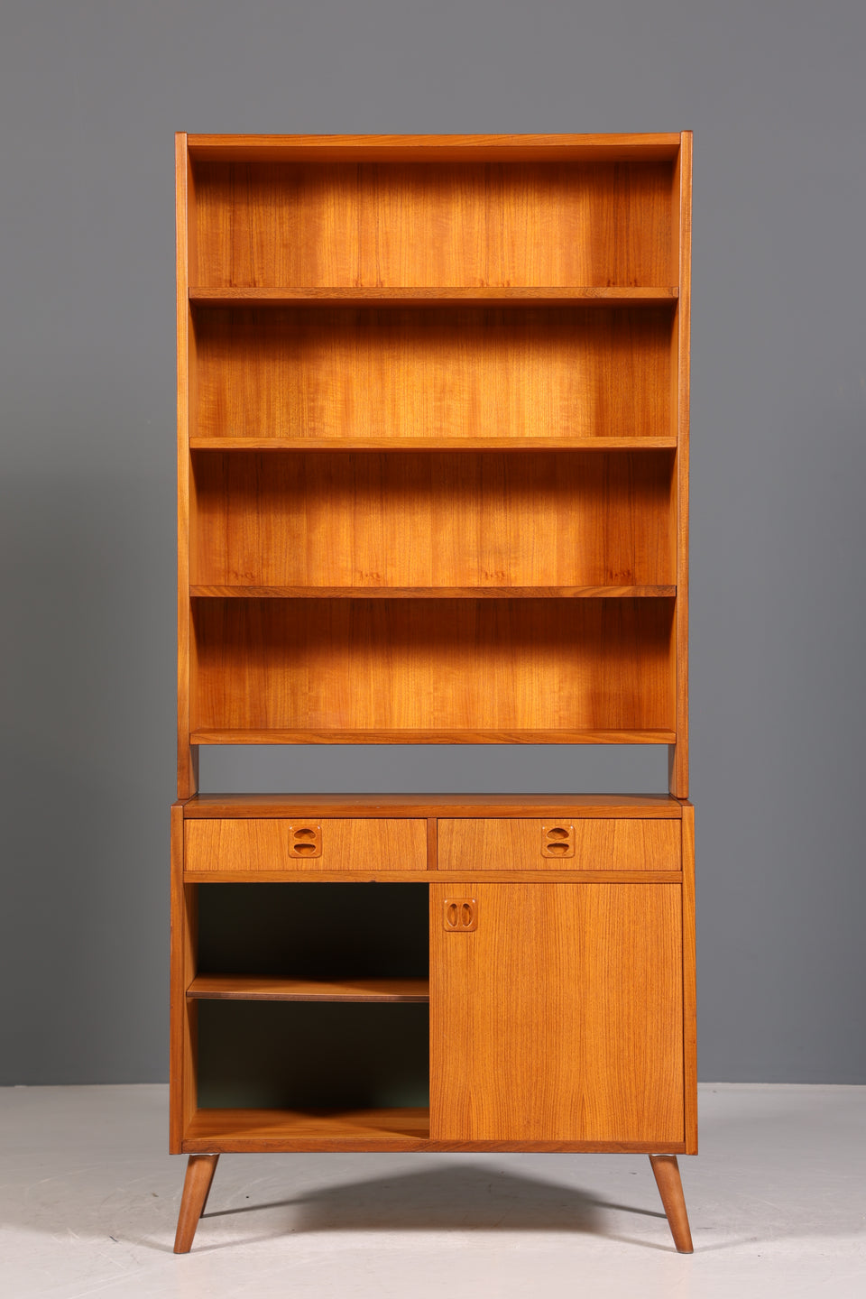 Schlichtes Mid Century Regal "Made in Denmark" schiebetür Schrank Danish Design Retro Kommode Vintage Bücherregal 60s 1 von 2