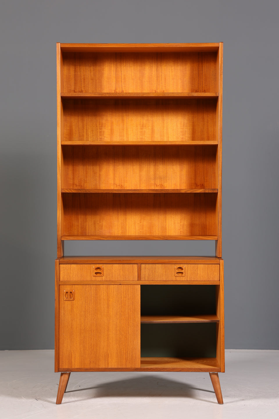 Schlichtes Mid Century Regal "Made in Denmark" schiebetür Schrank Danish Design Retro Kommode Vintage Bücherregal 60s 1 von 2