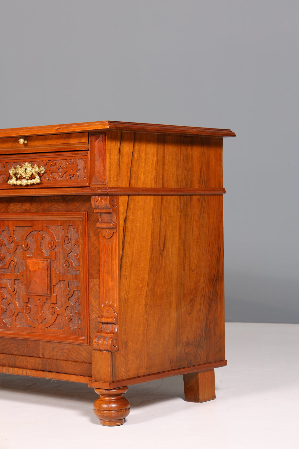 Wunderschöner Gründerzeit Schrank Antik Nussbaum Kommode um 1890 Sideboard