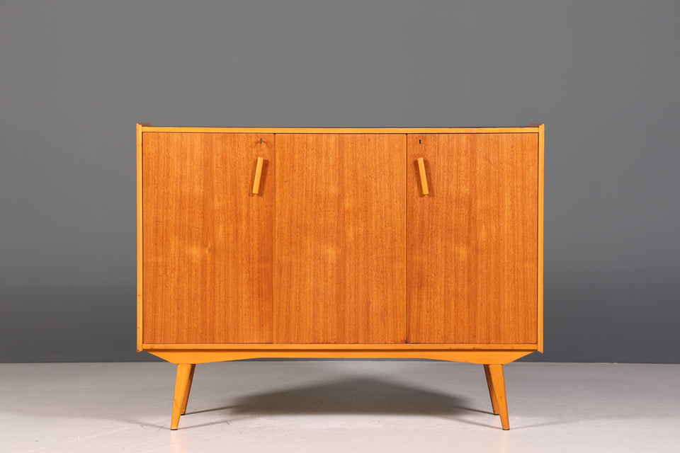 Wunderschönes Mid Century Highboard Sideboard Vintage Schrank 60er Jahre Büro Kommode Aktenschrank