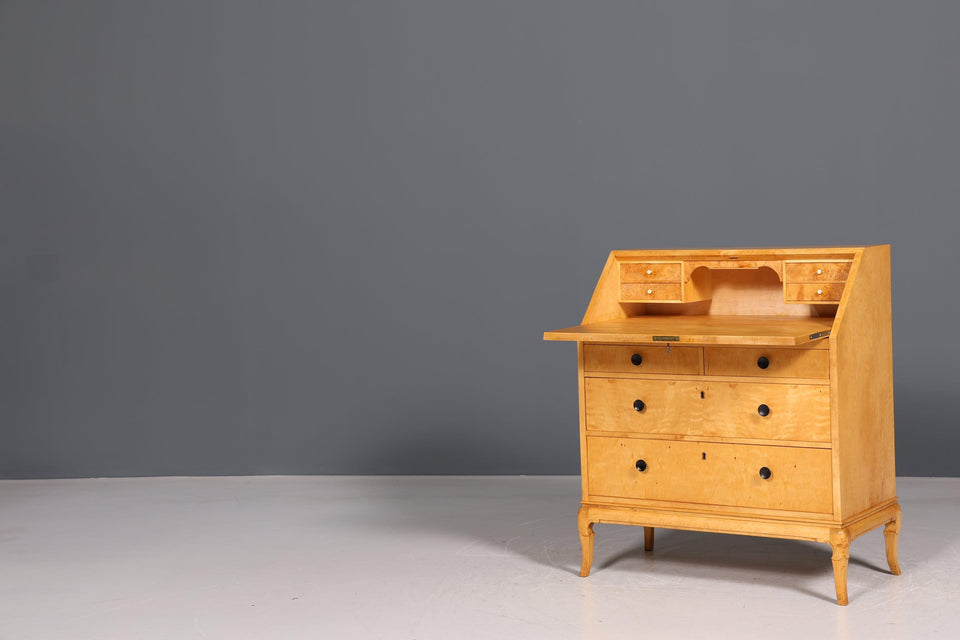 Noble secretary in Biedermeier style around 1930 real wood writing furniture chest of drawers