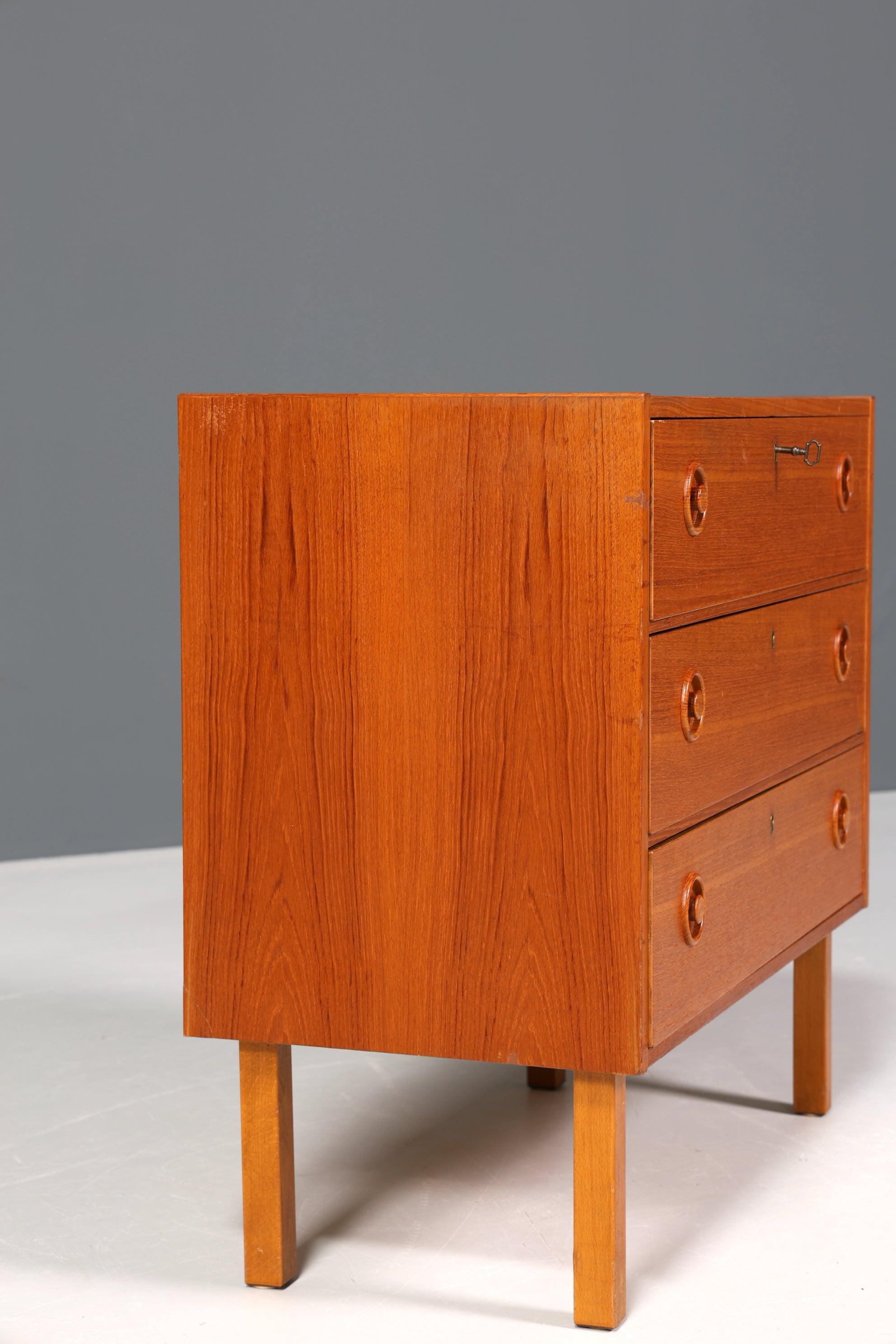 Beautiful Mid Century chest of drawers &quot;Made in Sweden&quot; teak wood hallway chest of drawers 60s