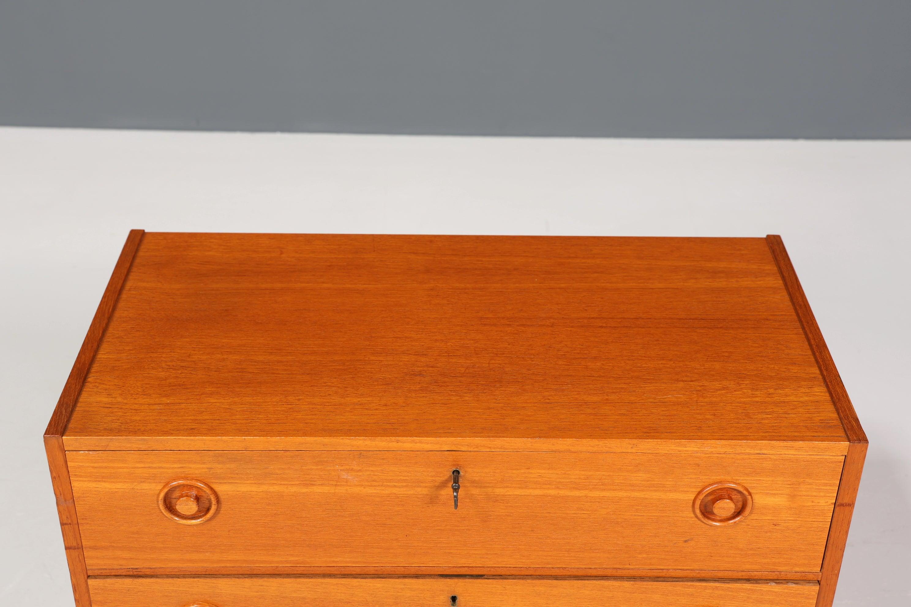 Beautiful Mid Century chest of drawers &quot;Made in Sweden&quot; teak wood hallway chest of drawers 60s