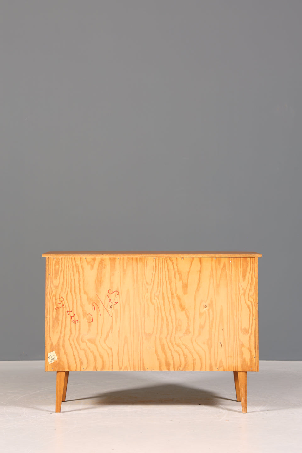 Schlichte Mid Century Kommode Teak Holz Sideboard Wäschekommode echt Holz Schubladenkommode