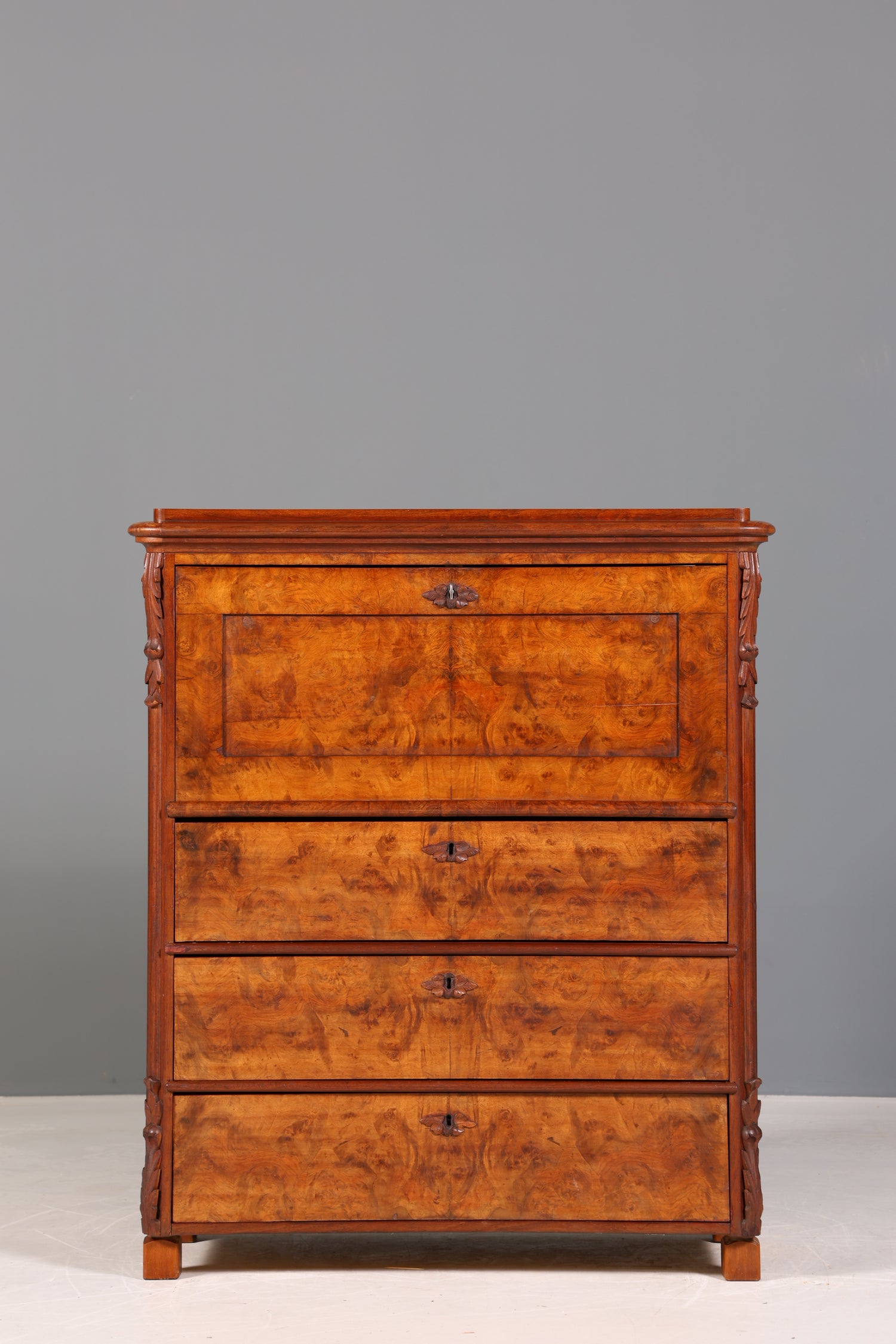 Stylish Louis Philippe Secretary Vertiko Wilhelminian style chest of drawers around 1880 desk