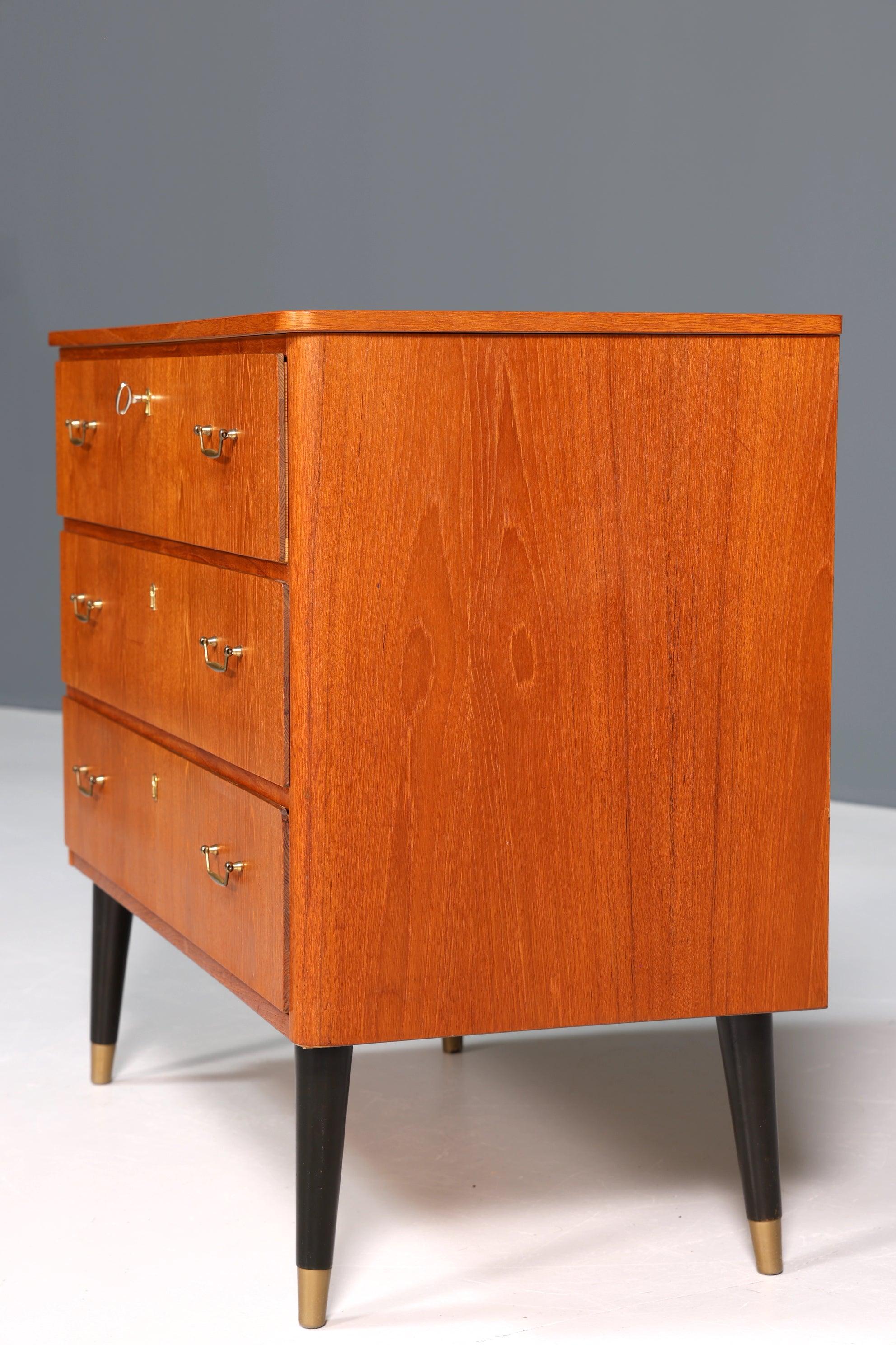 Simple Mid Century Chest of Drawers &quot;Made in Sweden&quot; Teak Wood Chest of Drawers Hallway Chest of Drawers