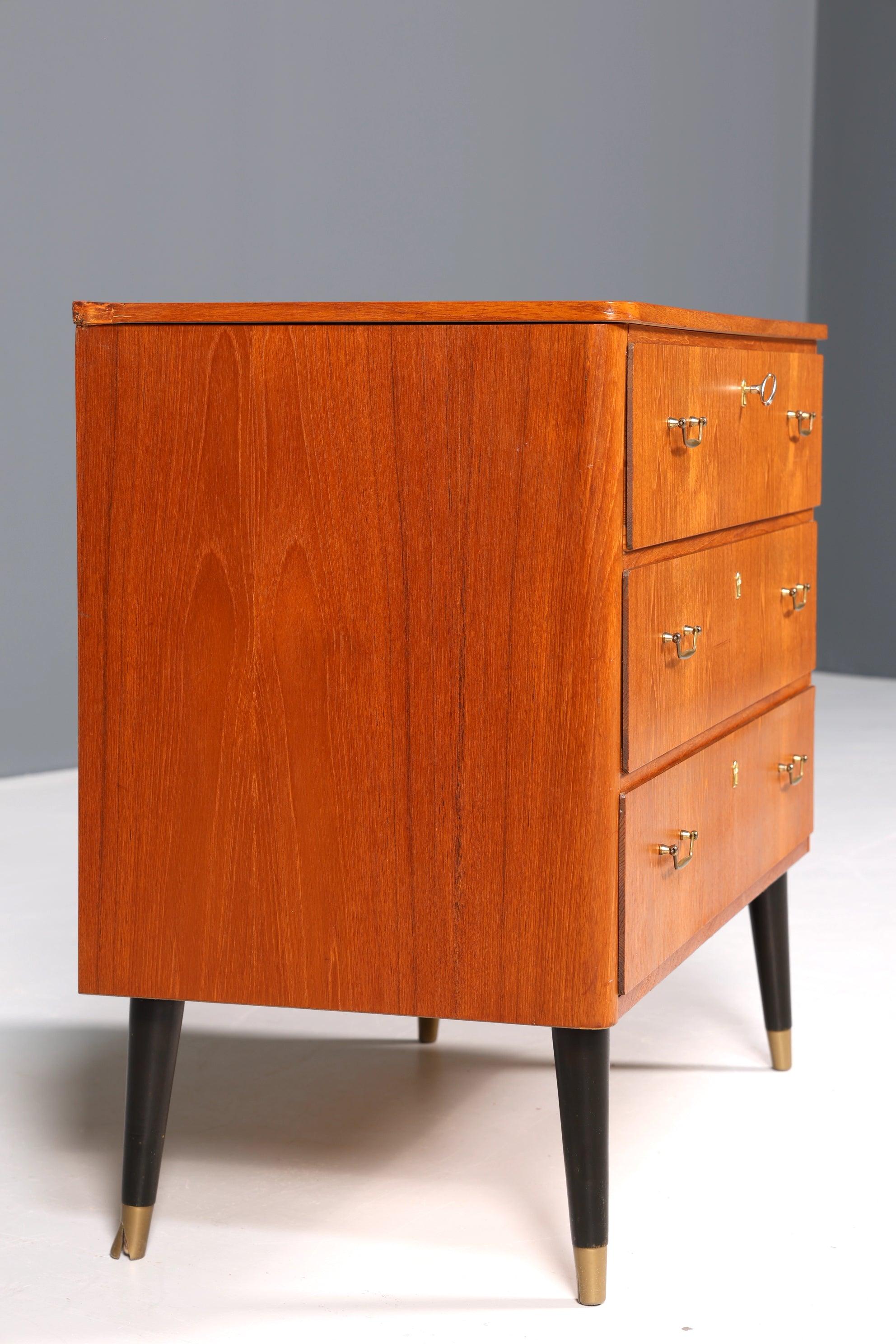 Simple Mid Century Chest of Drawers &quot;Made in Sweden&quot; Teak Wood Chest of Drawers Hallway Chest of Drawers