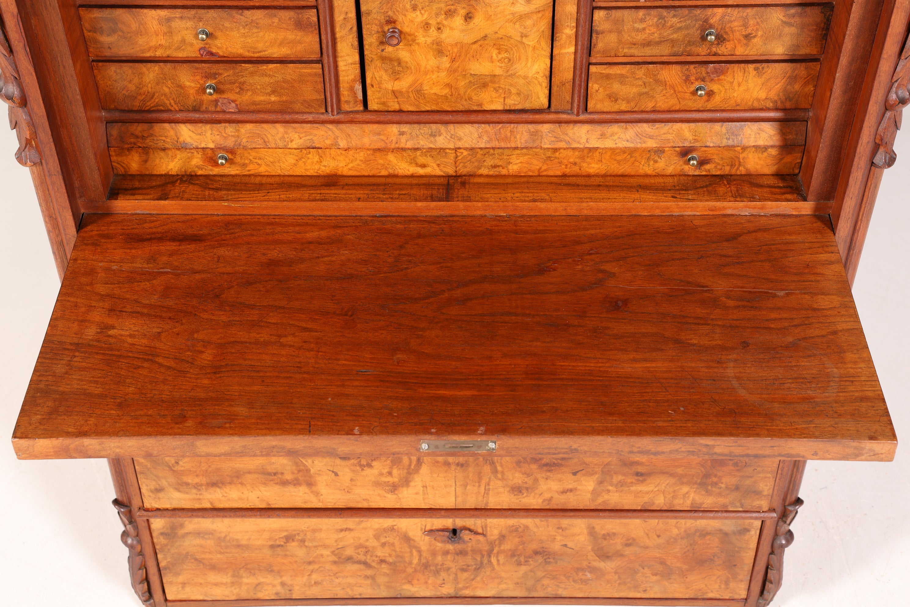 Stylish Louis Philippe Secretary Vertiko Wilhelminian style chest of drawers around 1880 desk