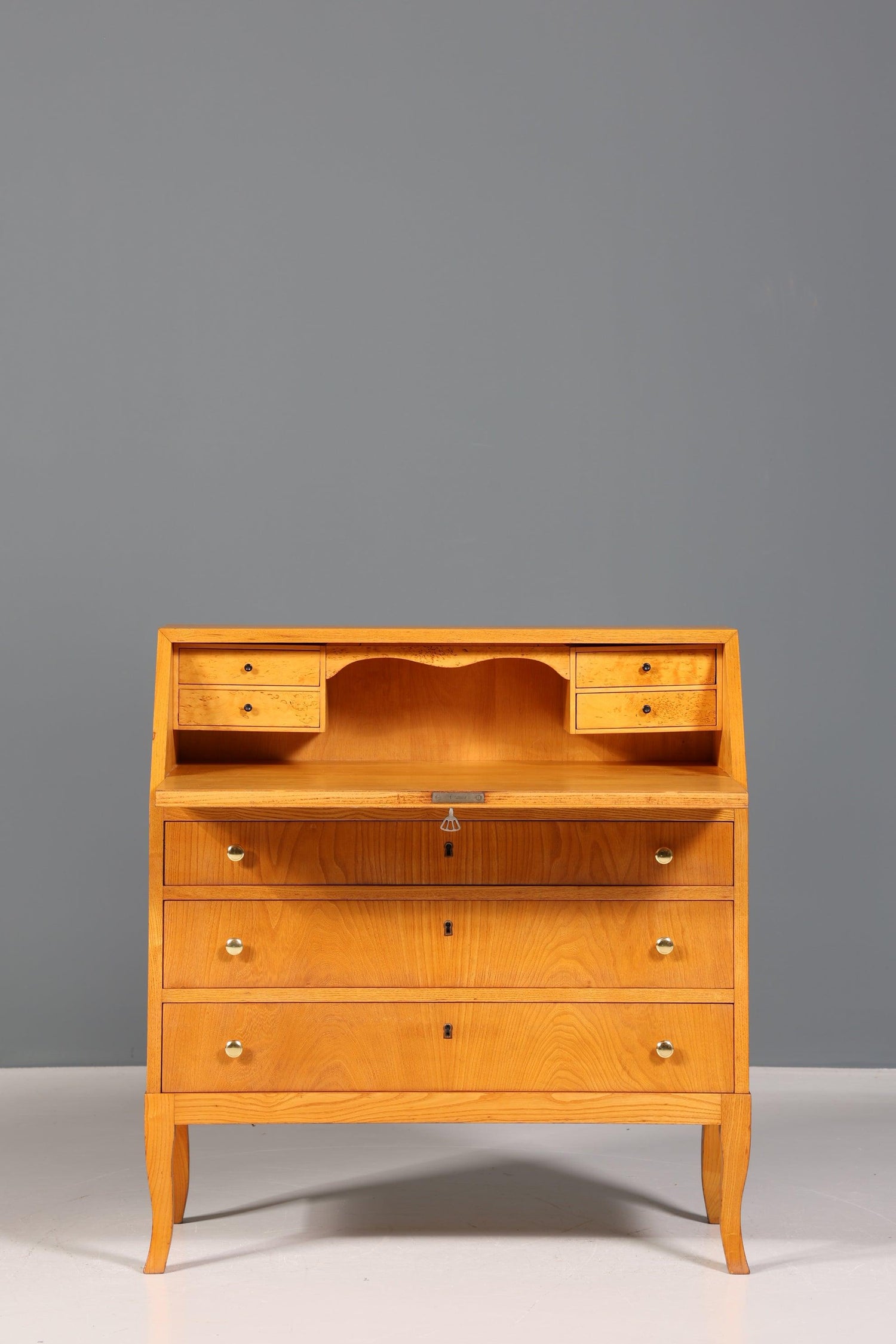 Stylish secretary in Biedermeier style around 1930 real wood writing furniture chest of drawers