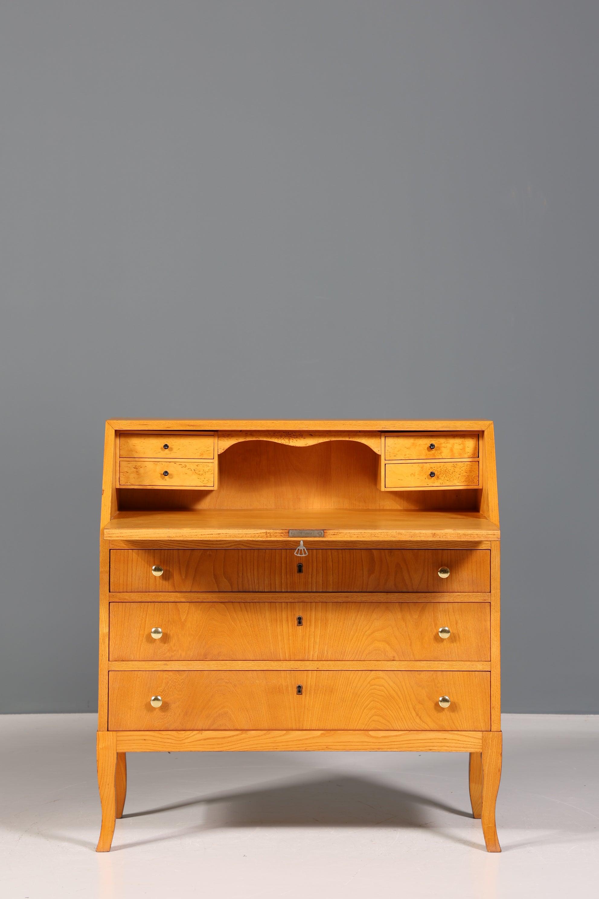 Stylish secretary in Biedermeier style around 1930 real wood writing furniture chest of drawers