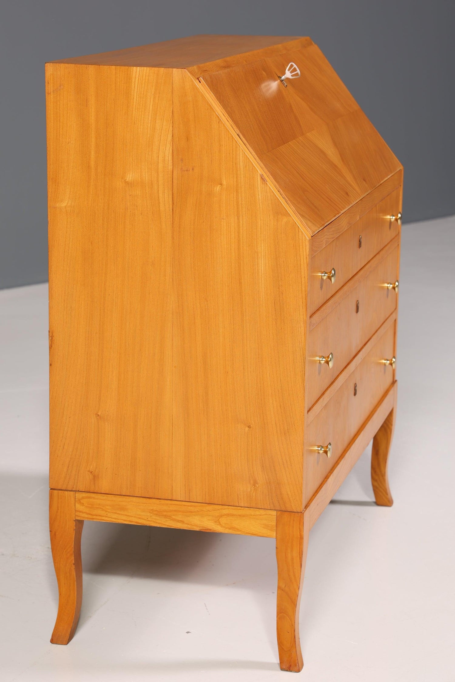 Stylish secretary in Biedermeier style around 1930 real wood writing furniture chest of drawers