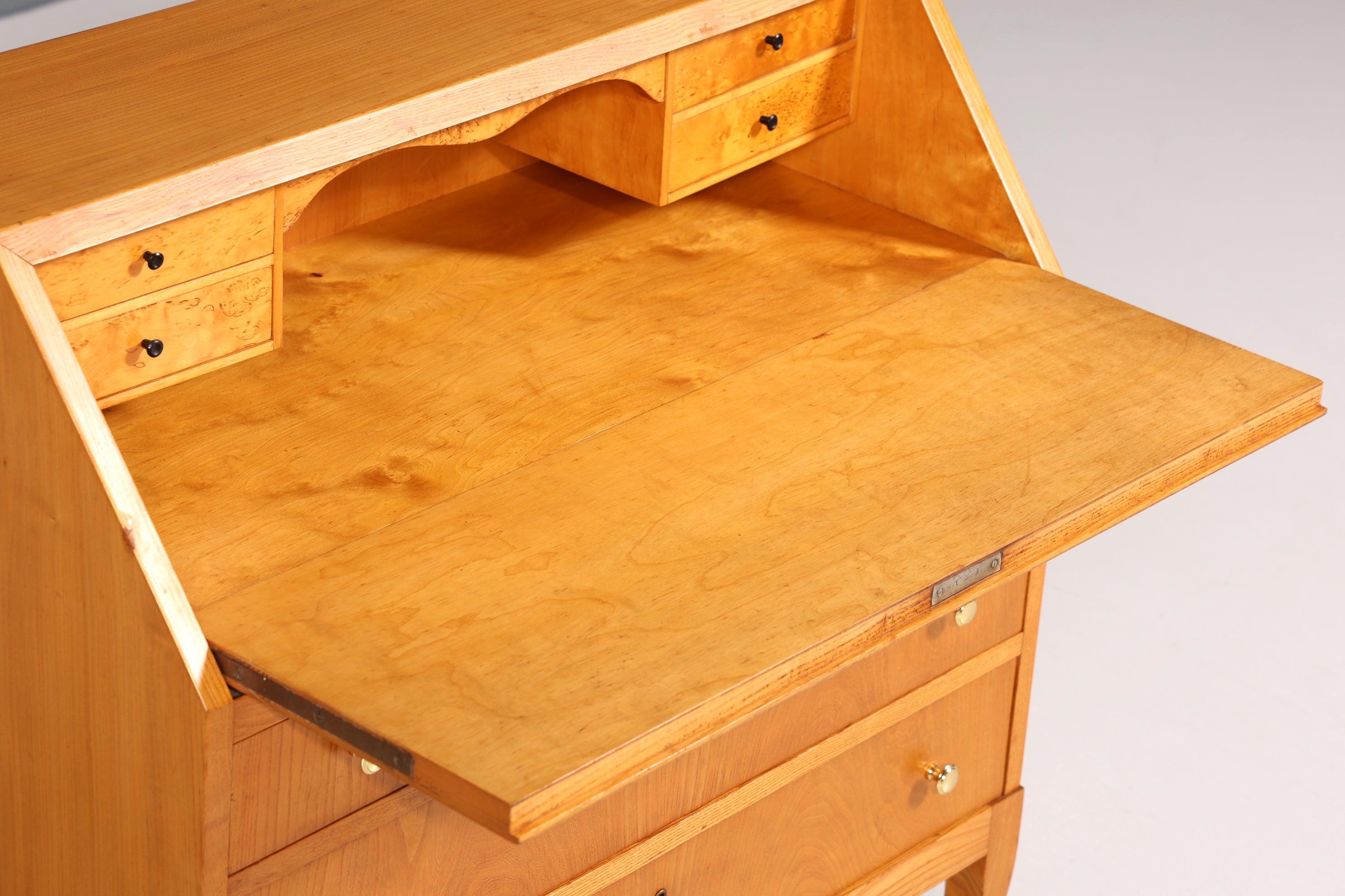 Stylish secretary in Biedermeier style around 1930 real wood writing furniture chest of drawers