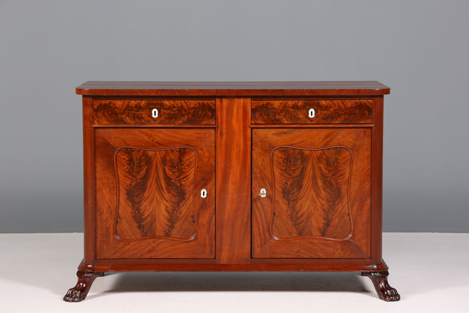 Edler Louis Philippe Schrank um 1880 Biedermeier Antik Mahagoni Sideboard Kommode um 1880