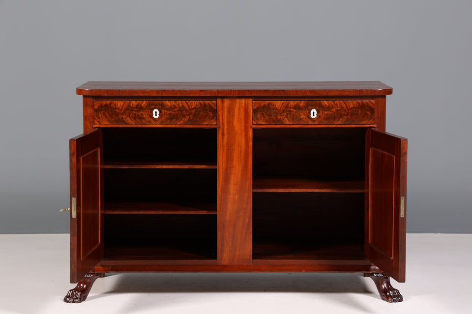 Edler Louis Philippe Schrank um 1880 Biedermeier Antik Mahagoni Sideboard Kommode um 1880