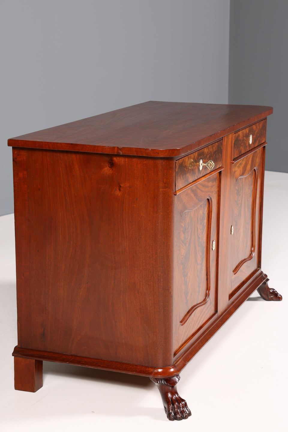 Edler Louis Philippe Schrank um 1880 Biedermeier Antik Mahagoni Sideboard Kommode um 1880