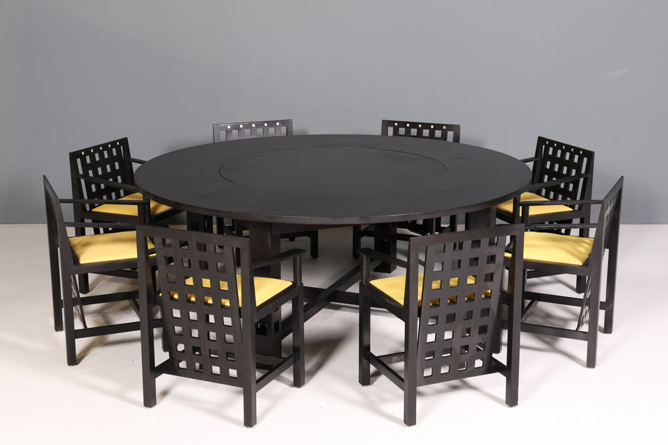 Sehr seltener Cassina Tisch DS3 Esstisch By Charles Rennie Mackintosh Küchentisch runder Tisch