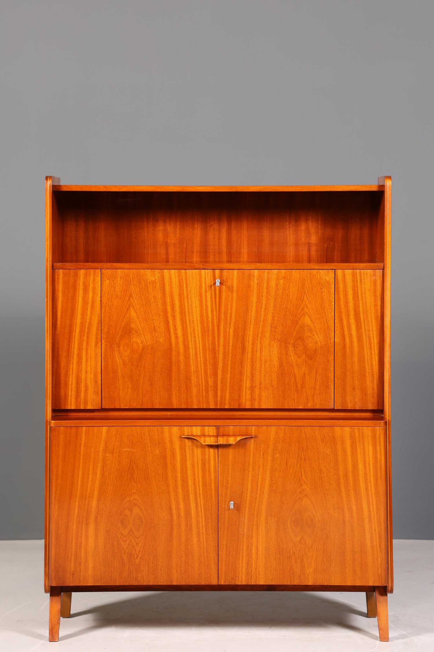 Wunderschöner Mid Century Schrank František Jirák für Tatra Nabytok Sekretär Bücherregal Retro Highboard Vintage Regal 60s