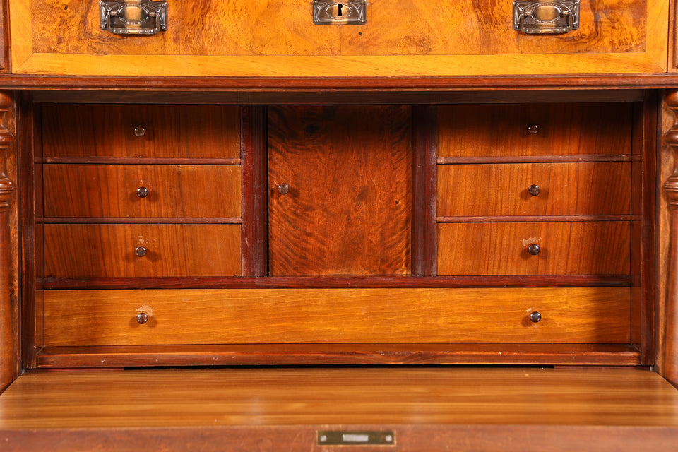 Stilvoller Gründerzeit Sekretär Vertiko Highboard Jugendstil Kommode Schrank um 1880