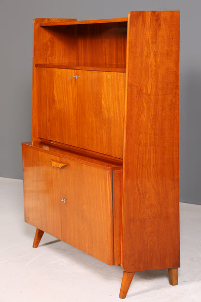 Wunderschöner Mid Century Schrank František Jirák für Tatra Nabytok Sekretär Bücherregal Retro Highboard Vintage Regal 60s