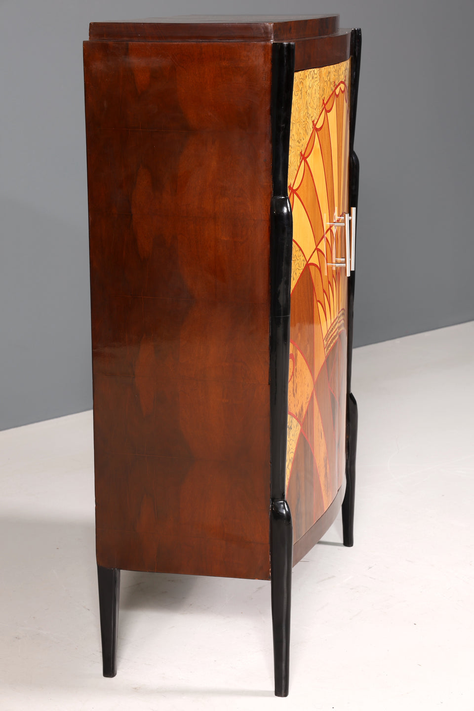 Edles Art Deco Stil Highboard Schrank Kommode Vertiko Sun Cabinet