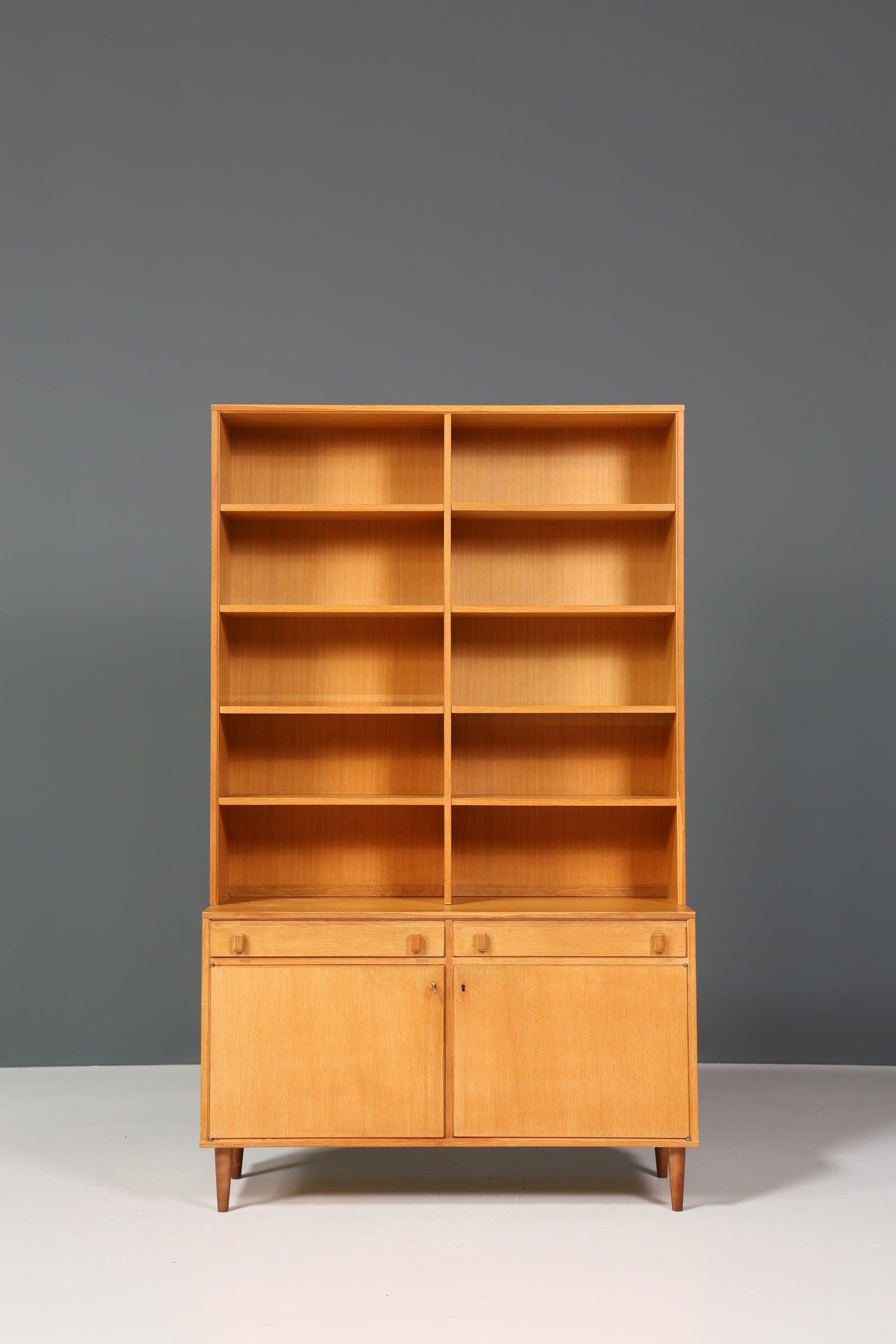 Stilvolles Mid Century Regal &quot;Made in Denmark&quot; echt Holz Schrank Danish Design Retro Kommode Vintage Bücherregal 60er Jahre