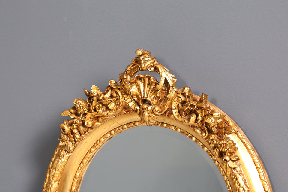 Stylish splendor baroque style standing mirror antique style ornament hall mirror