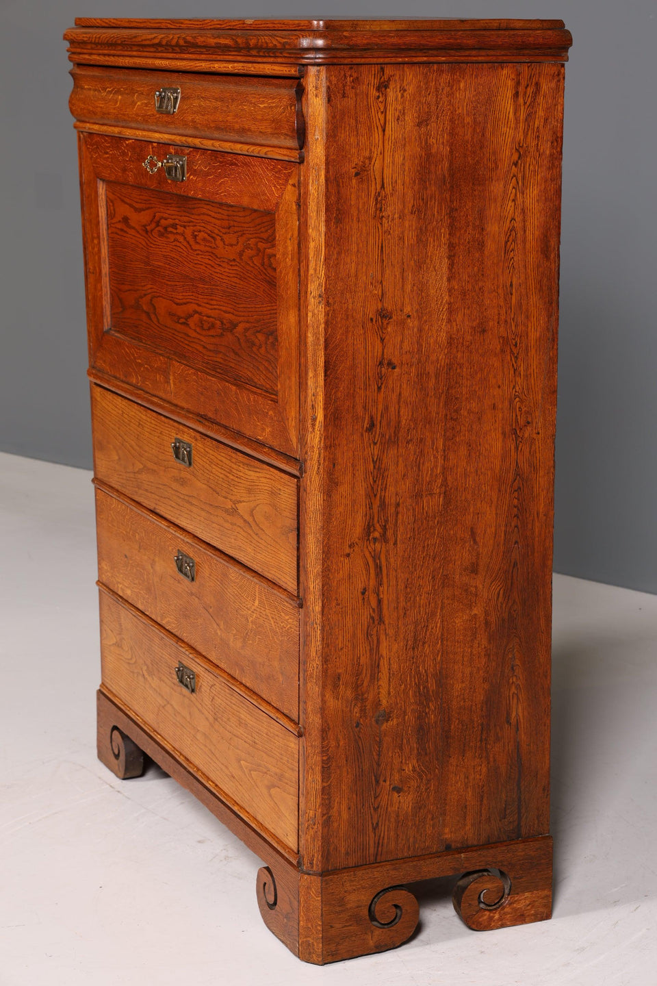 Beautiful Art Nouveau Secretary Biedermeier Vertiko Antique Chest of Drawers around 1890 Writing Chest