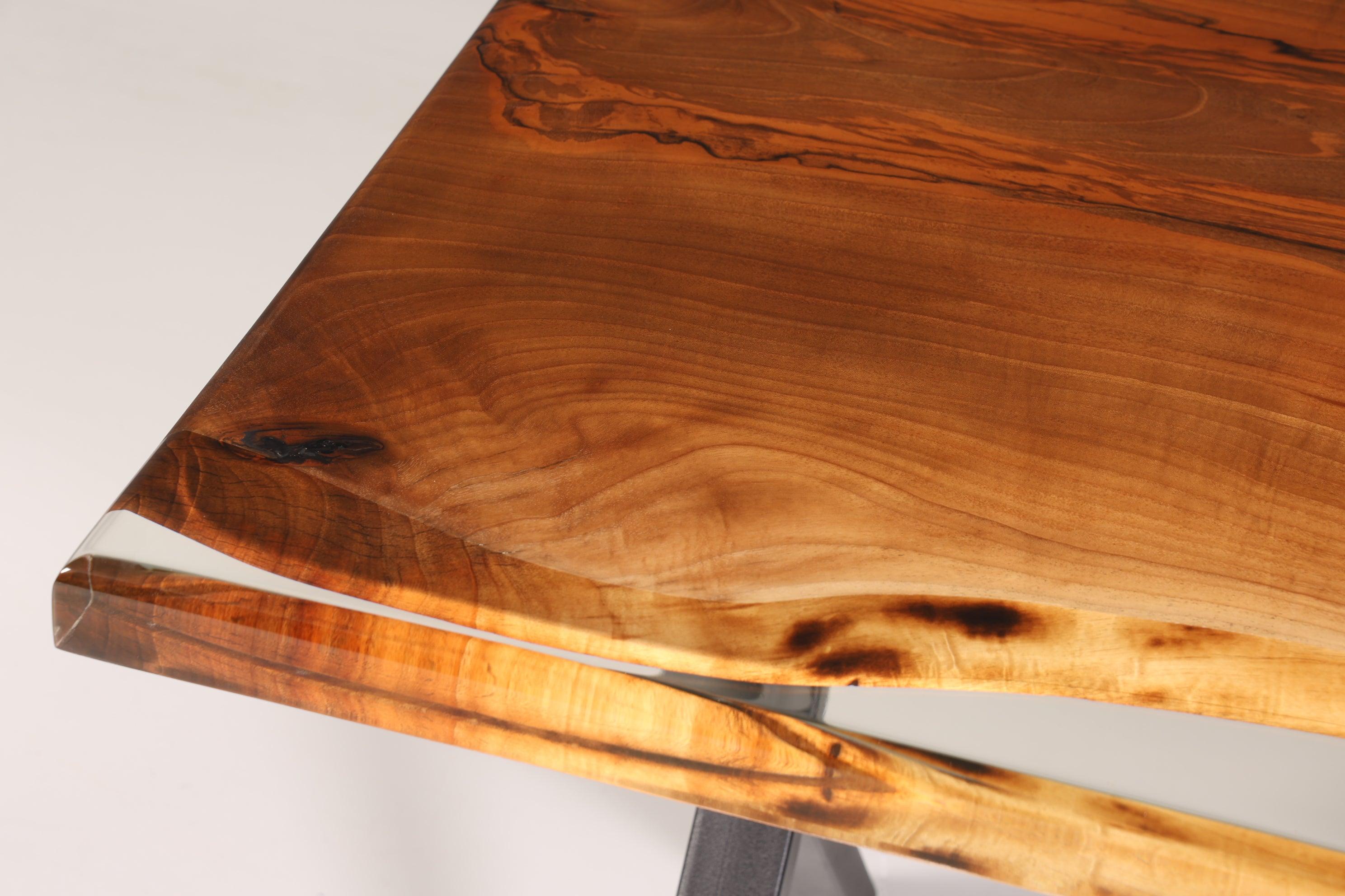 Unique epoxy resin table 200-90cm walnut dining room table river table solid wood kitchen table