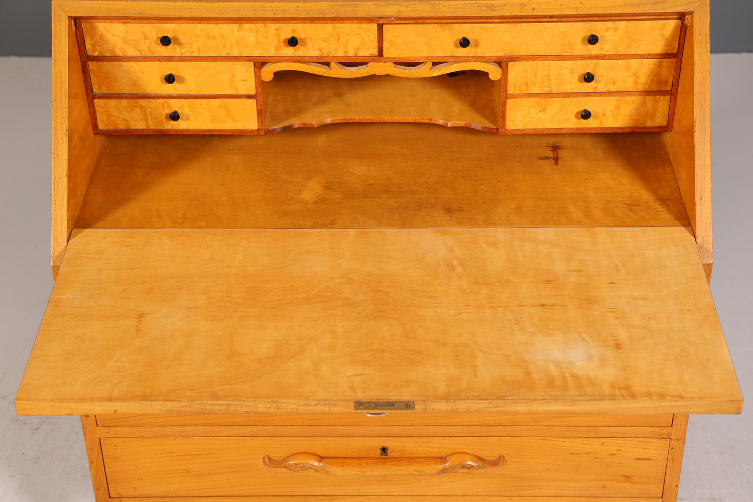 Stylish secretary around 1930 office chest of drawers cherry wood secretary desk chest of drawers