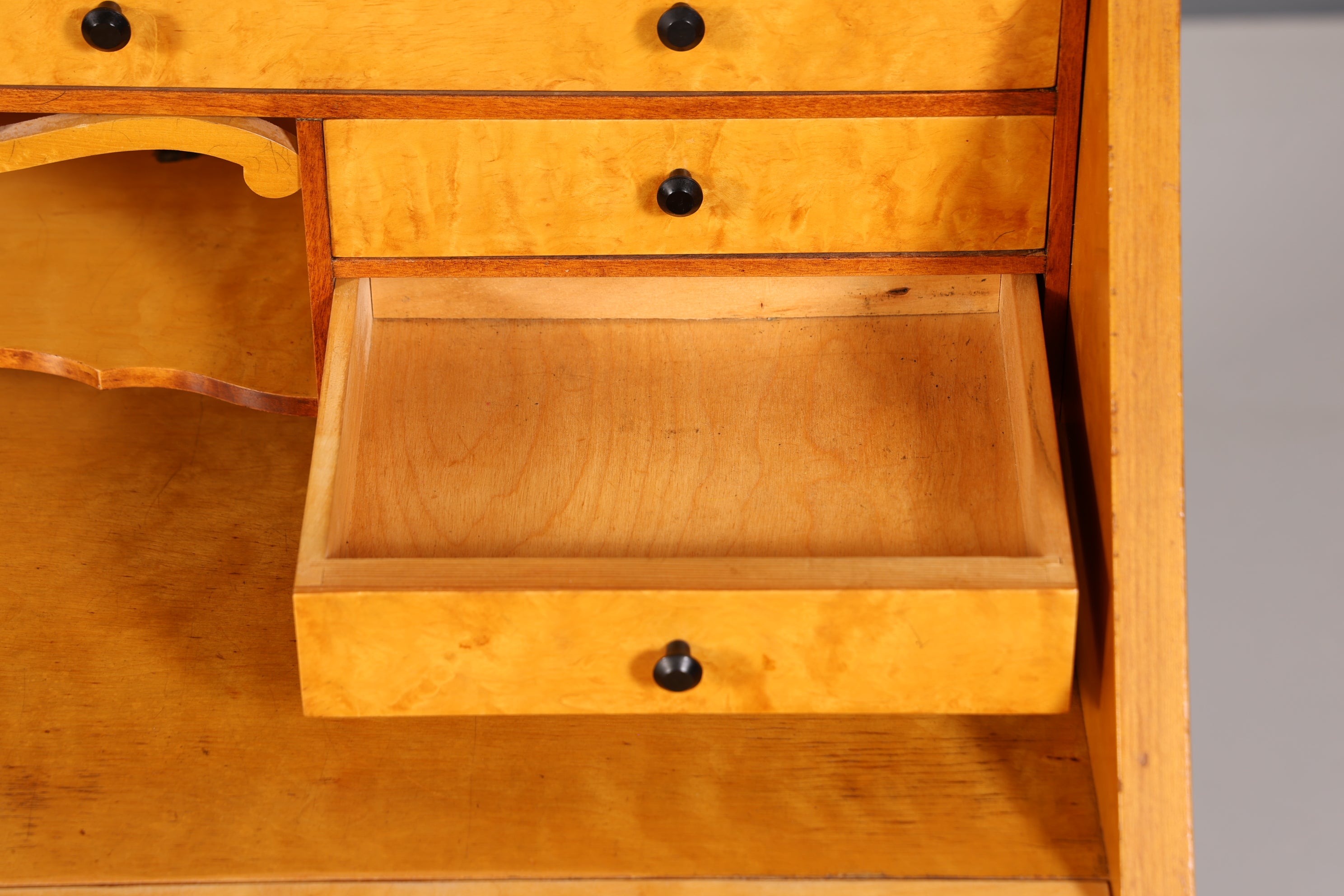 Stylish secretary around 1930 office chest of drawers cherry wood secretary desk chest of drawers