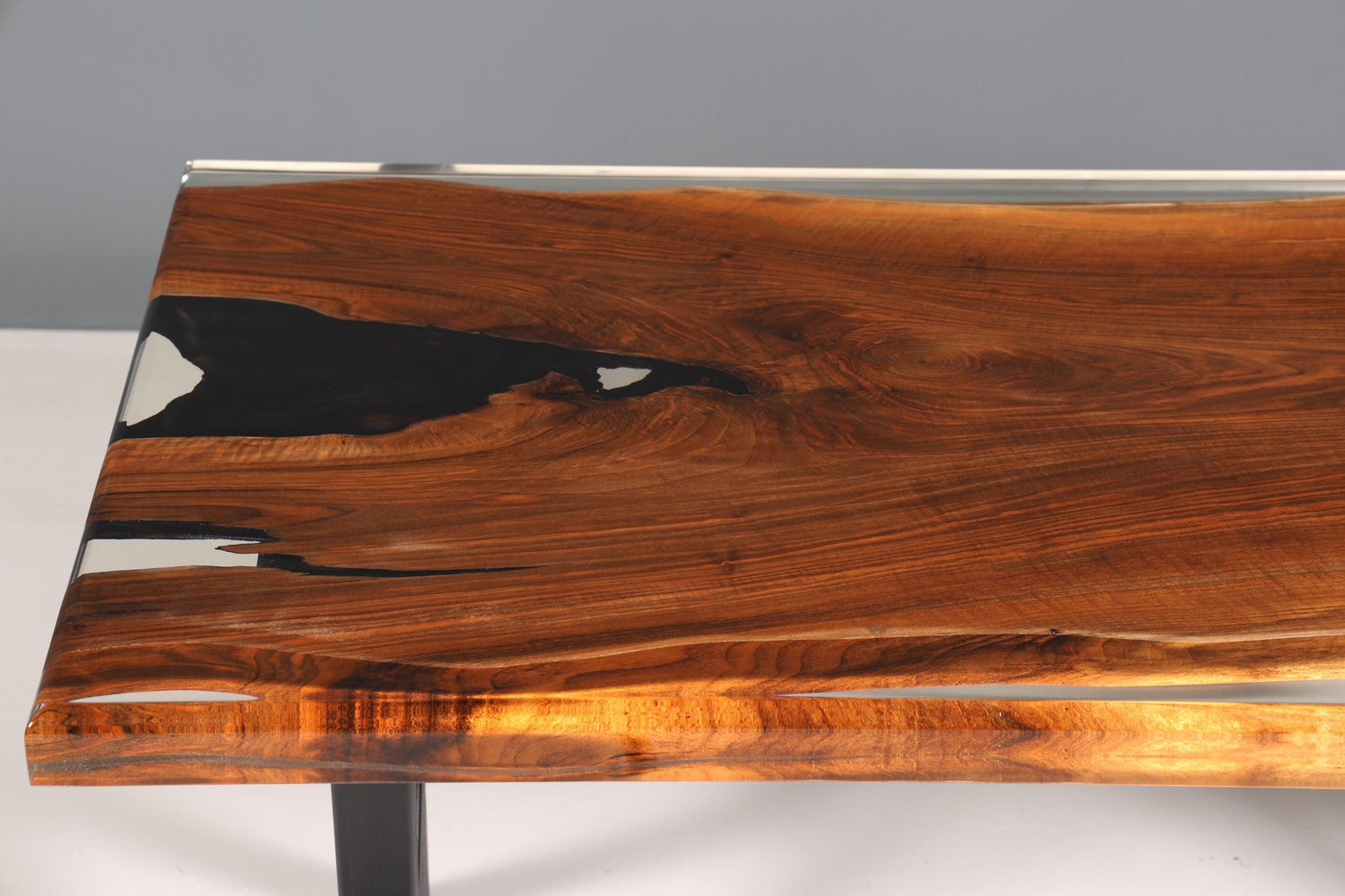 Unique epoxy resin table 160-90cm walnut dining room table solid wood kitchen table dining table