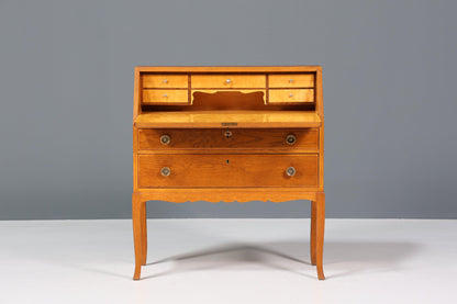 Stylish secretary around 1940 Biedermeier style antique office chest of drawers