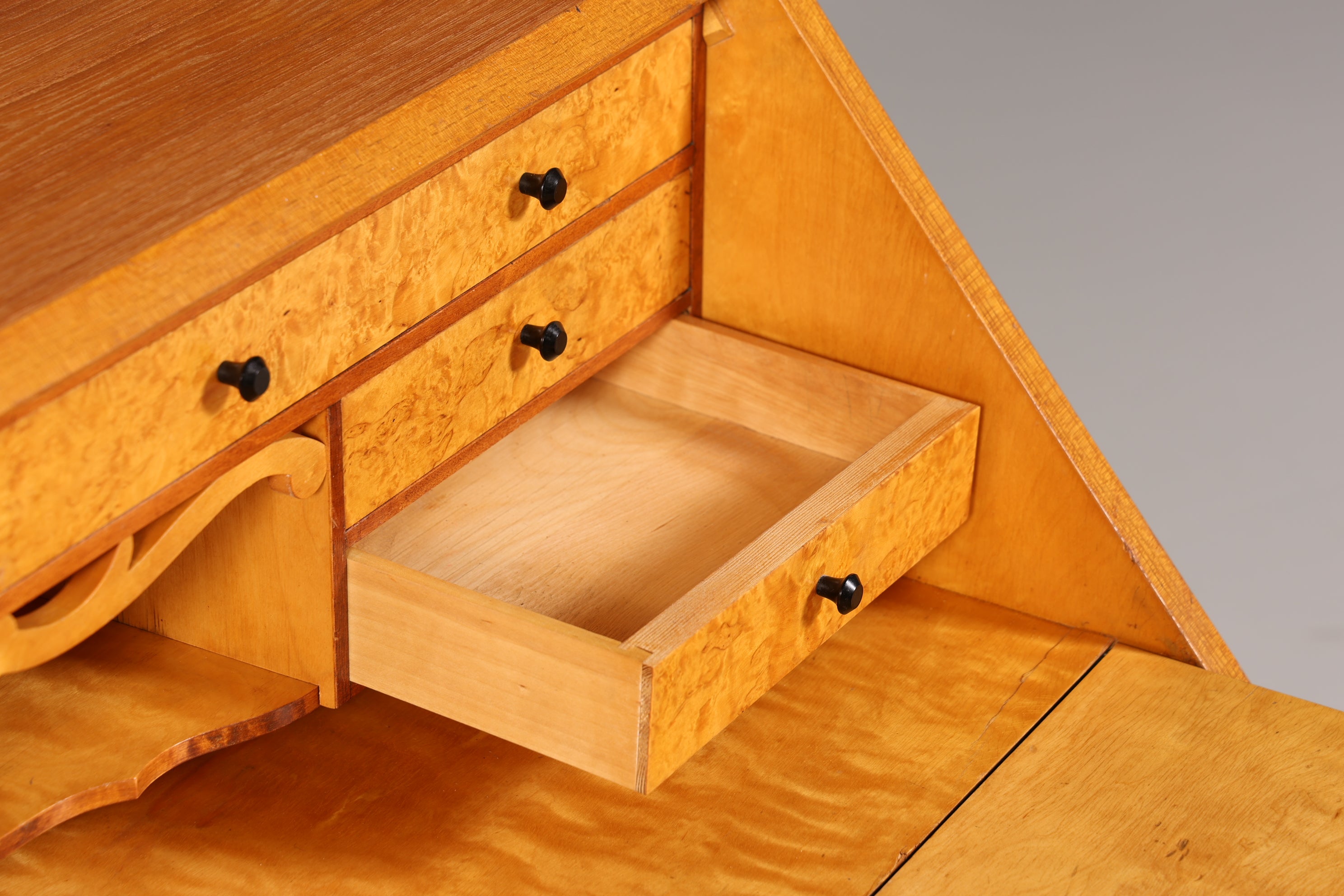 Noble Secretary around 1930 Office Chest of Drawers Cherry Wood Secretary Desk Chest of Drawers