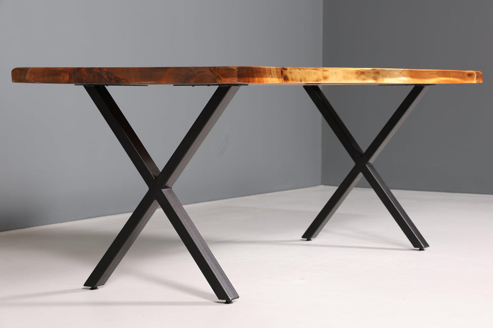 Stylish epoxy resin table 200-89 cm walnut dining room table kitchen table