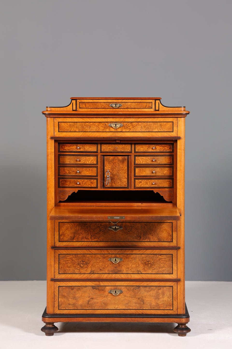 Wunderschöner Louis Philippe Sekretär um 1880 Gründerzeit Antik Schrank Chiffoniere